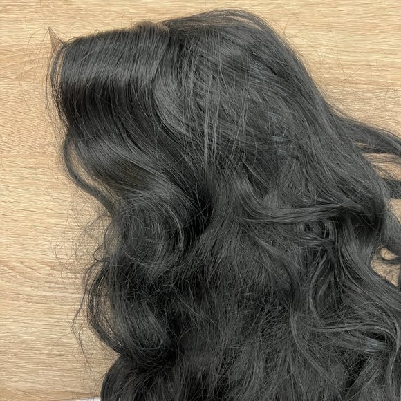 AISI QUEENS Long Black Wavy Wigs for Women Middle Part Curly Black Wig Natural - Picture 9 of 9